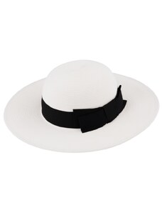 Fiebig - Headwear since 1903 Dámsky letný slamený klobúk Fiebig so širokou strieškou - Brim Hat White