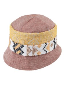 Fiebig - Headwear since 1903 Bucket hat - letný ružový ľanový klobúčik - Fiebig 1903