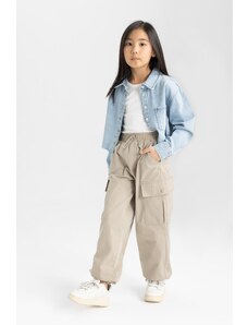 DeFacto Dievčenské bavlnené nohavice s dlhými nohavicami