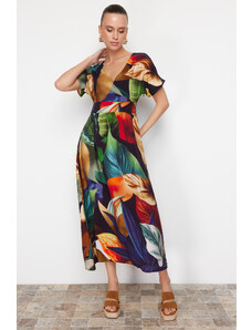 Trendyol Collection Viacfarebné tkané midi šaty