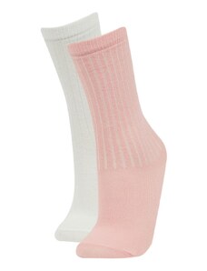 DeFacto Dievčenské 2-dielne bavlnené dlhé ponožky C2932a8ns
