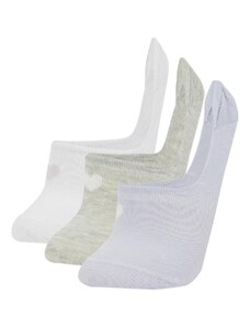 DeFacto Dámske 3-dielne bavlnené balerínové ponožky B6063axns