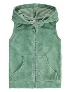Civil Girls Dievčenská vesta s kapucňou 2-5 rokov zelená