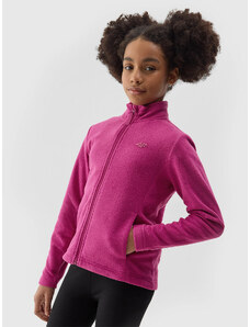 Girls' Regular 4F Fleece with Stand-Up Collar - Pink