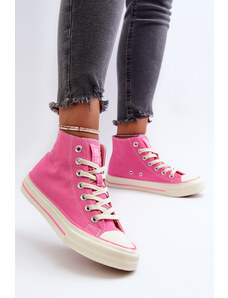 BIG STAR SHOES Women's High Sneakers Big Star Pink