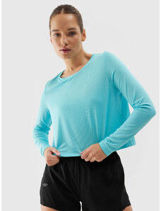 Women's Sports Quick-Drying Long Sleeve T-Shirt loose 4F - Blue