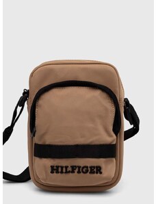 Malá taška Tommy Hilfiger béžová farba,AM0AM12204