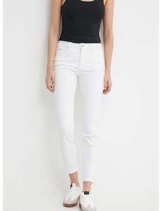 Rifle Calvin Klein Jeans dámske,biela farba,J20J222778