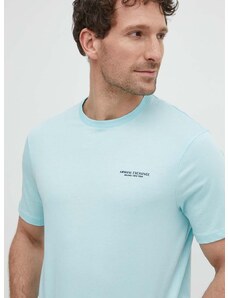 Bavlnené tričko Armani Exchange pánske, fialová farba, jednofarebný, 8NZT91 Z8H4Z NOS