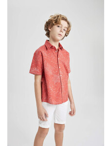 DEFACTO Boy Oversize Fit Polo Neck Short Sleeve Shirt