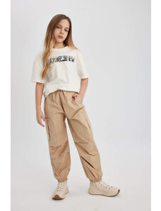 DEFACTO Girl Parachute Cargo Cotton Trousers