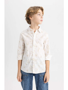 DEFACTO Boy Patterned Long Sleeve Shirt