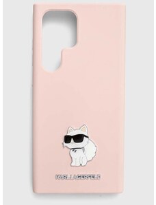 Puzdro na mobil Karl Lagerfeld S23 Ultra S918 ružová farba