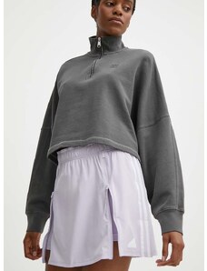 Sukňo-šortky adidas fialová farba, mini, áčkový strih, IS0888
