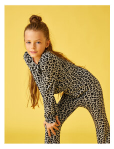 Koton Crop tričko s leopardím vzorom s dlhým rukávom
