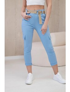 Kesi Cargo trousers with belt blue