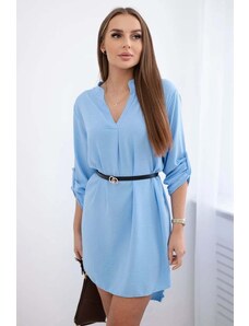 Kesi Blue dress with a longer back and belt