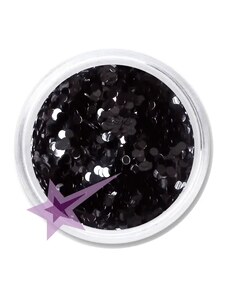Starnails Glitter kolečka čierna 1mm - G176
