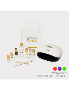 Sada STARNAILS Mini Star Set Neon + UV/LED S4 - modelácia gél lakom