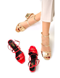 SOHO Zlaté dámske klasické topánky na podpätku