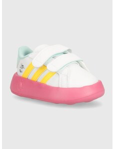 Detské tenisky adidas GRAND COURT MINNIE CF I x Disney ružová farba