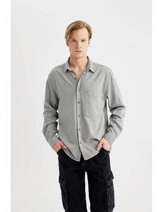 DEFACTO Oversize Fit Cotton Long Sleeve Shirt