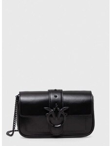 Kožená listová kabelka Pinko čierna farba, 100061 A124,