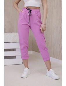 Kesi New Punto Trousers with Tie at the Waist - Light Pink