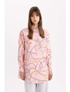 DEFACTO Relax Fit Printed Long Sleeve Tunic