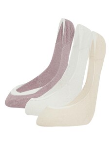 DeFacto Dámske 3-dielne bavlnené balerínové ponožky A0369axns