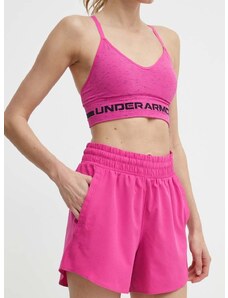 Tréningové šortky Under Armour Flex ružová farba, jednofarebné, vysoký pás, 1376933