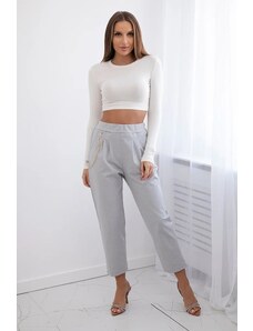 Kesi New punto trousers with chain in grey