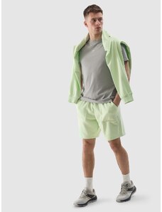4F Pánske teplákové šortky - zelené