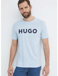 Bavlnené tričko HUGO pánsky,s potlačou,50467556