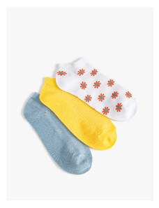 Koton Kvetinová 3-dielna súprava ponožiek do topánok viacfarebná