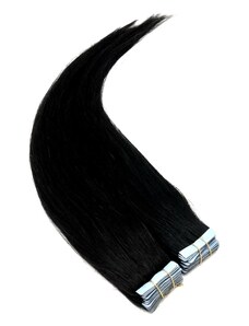 Clipinhair Vlasy pre metódu Invisible Tape / TapeX / Tape Hair / Tape IN 50cm – čierna