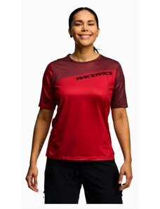 Women's Race Face Indy SS Dark Red Cycling Jersey