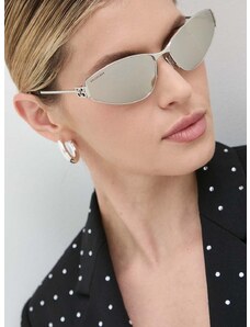 Slnečné okuliare Balenciaga dámske, strieborná farba, BB0335S