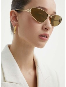 Slnečné okuliare Balenciaga dámske, zlatá farba, BB0335S