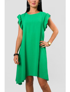 Takfajn Dámske šaty RUFFLE - zelené