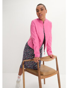 bonprix Koženková bunda s bočnými strečovými vsadkami, farba ružová