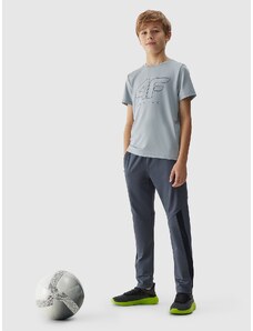 4F Chlapčenské rýchloschnúce športové nohavice - šedé