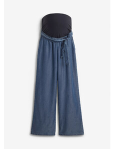 bonprix Materské nohavice, široké, so šnúrkou na zaviazanie, farba modrá, rozm. 50