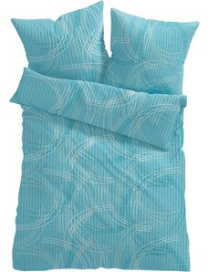 bonprix Posteľná bielizeň s grafickým dizajnom, farba modrá, rozm. 1x 80/80 cm, 1x 135/200 cm