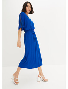 bonprix Midi šaty s čipkou, farba modrá