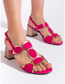 GOODIN Women's fuchsia sandals with buckle