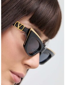 Slnečné okuliare Valentino V - GOLDCUT - I dámske, čierna farba, VLS-113A