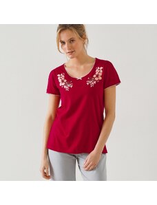 Blancheporte Pyžamové tričko s krátkymi rukávmi a potlačou čerešňová 036
