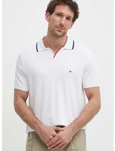 Polo tričko Tommy Hilfiger pánske, biela farba, jednofarebné, MW0MW34772