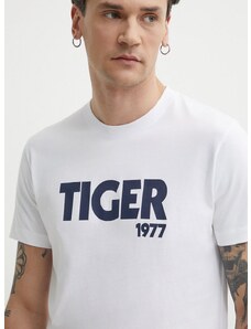 Bavlnené tričko Tiger Of Sweden Dillan pánske, biela farba, s potlačou, T65617038